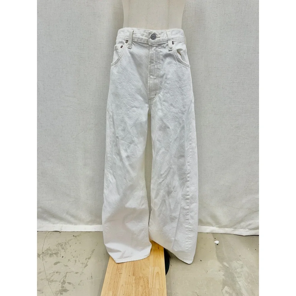 AGOLDE White Low Curve Jean in Milkshake Womens Size 27 100% Cotton A197B-1183